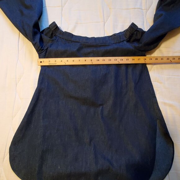 Tibi denim 3/4 sleeve top size 4 s/m - Picture 3 of 4